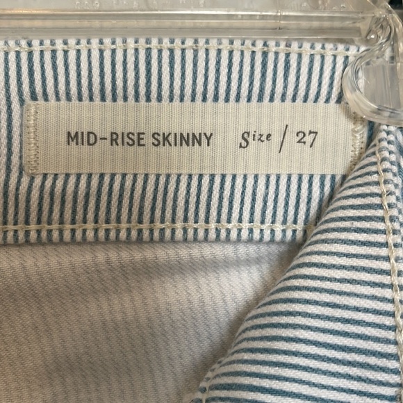 Anthro Pilcro and the Letterpress Striped Mid Rise Skinny Jeans Sz 27 - Picture 6 of 7